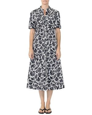Callas Milano Noor Short Sleeve Shirtdress - White