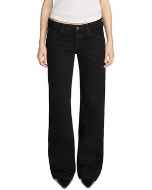 FRAME The Pixie Cotton Low Rise Bootcut Jeans - Black