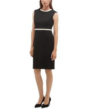Hobbs Rosalind Contrast Trim Dress - Black