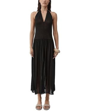 St. Agni Fluid Jersey Halter Dress - Black