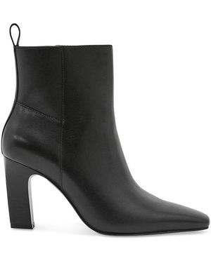 Reiss Blakely Leather Ankle Boots - Black