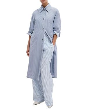 Rag & Bone Gayle Stripe Poplin Coat - Gray