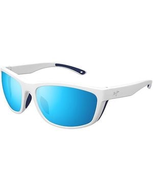 Maui Jim Hawaii Nuu Landing Oval Sunglasses, 62Mm - Blue