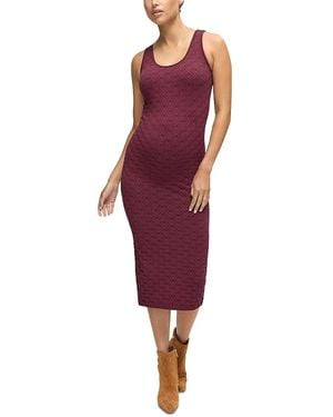 Ingrid & Isabel Seamless Midi Maternity Dress - Red