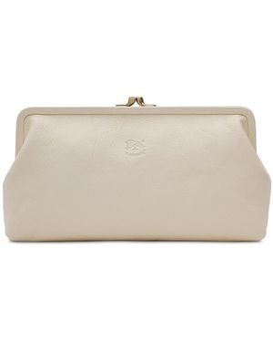 Il Bisonte Classic Manuela Leather Clutch - Natural
