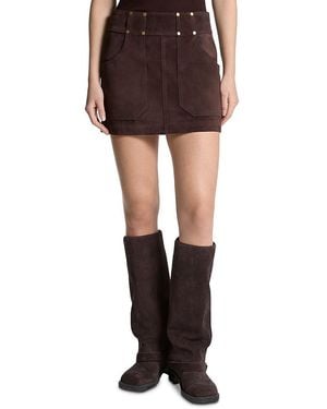 MICHAEL Michael Kors Suede Micro Mini Skirt - Black