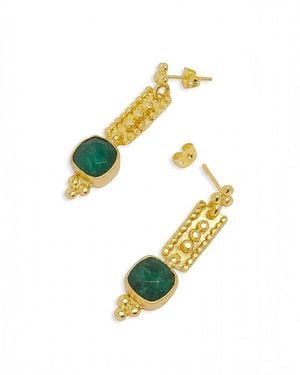 Ottoman Hands Shahrzad Drop Earrings - Yellow