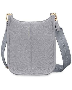 Maison De Sabre Leather Mini Saddle Bag - Gray