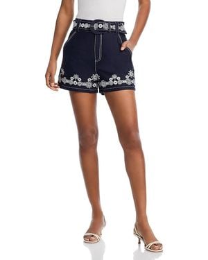 Cinq À Sept Mazie Eyelet Aldi Shorts - Blue