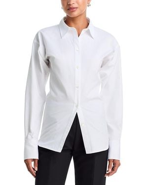 TOTEME Cotton Poplin Slouch Waist Shirt - White