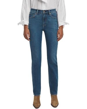 Rag & Bone Sutton Mid Rise Straight Cotton Stretch Jeans - Blue