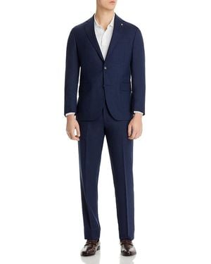 Jack Victor New York Regular Fit Micro Neat Suit - Blue