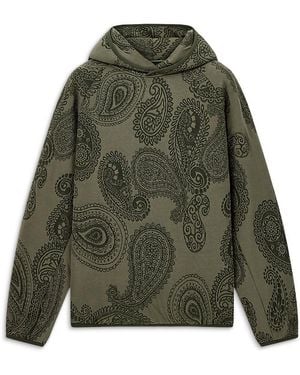 Emporio Armani Jacquard Cotton Blend Fleece Sweatshirt - Green