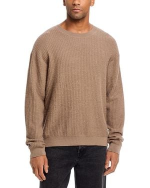 FRAME Textured Wool Crewneck Sweater - Natural