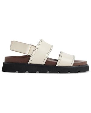Whistles Ruben Whipstitch Velcro Sandals - White