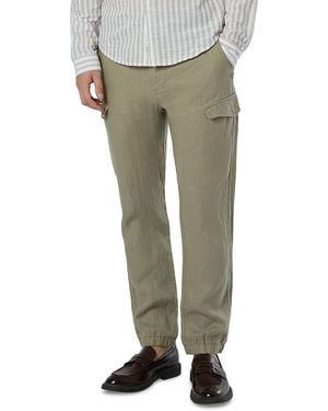 Onia Linen Cargo Jogger Pants - Green