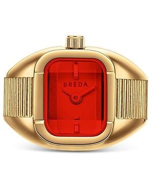 Breda Nocturne Expandable Ring Watch, 16Mm - Red