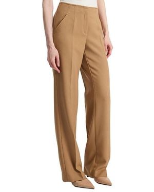 Santorelli Della Crepe Straight Leg Pants - Natural