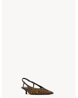 Saint Laurent Secret Slingback Pumps - White