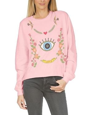 Lauren Moshi Lee X Floral Eye Love Top - Pink