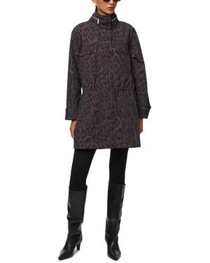 Apparis Bea Leopard Rain Jacket - Black