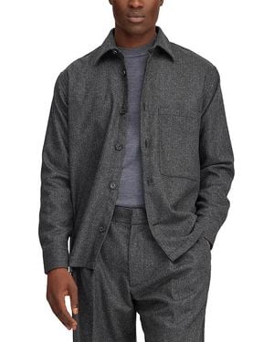 NN07 Freddy Herringbone Wool Blend Jacket - Gray