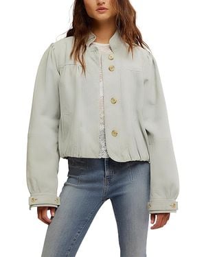 Free People Nimbus Suede Jacket - Gray