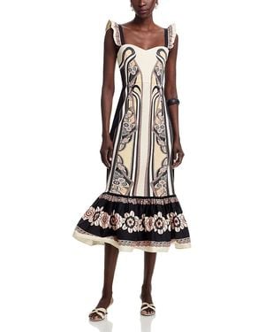 La DoubleJ Gingerbread Midi Dress - White