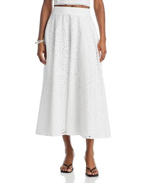 Aqua Eyelet Skirt - White