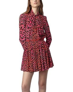 Zadig & Voltaire Ryde Cdc Leo Twist Neck Smocked Waist - Red