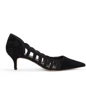 Phase Eight Cut Out Suede Pumps - Black