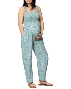 Nom Maternity Marais Maternity Jumpsuit - Blue