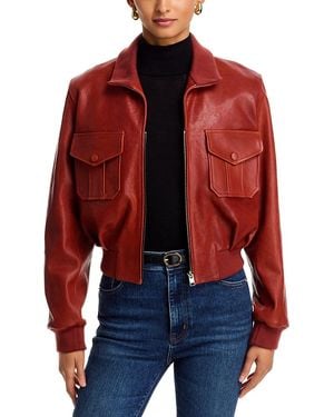 FRAME The Leather Ace Jacket - Red