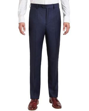 Santorelli Roma2 Super 130's Bi-Stretch Wool Pants - Blue