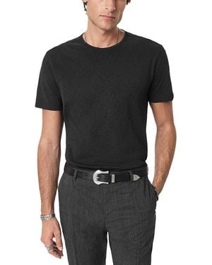 John Varvatos Mooney Textured Crewneck T-Shirt - Black