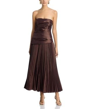 Jonathan Simkhai Arie Strapless Bustier Midi Dress - Purple