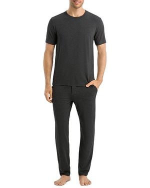 Hanro Regular Fit Drawstring Pants - Gray
