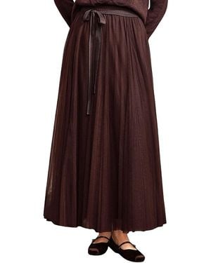 Ro & Zo Tulle Godet Maxi Skirt - Purple