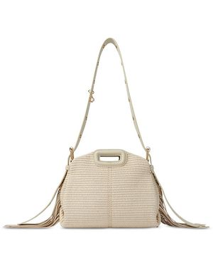 Maje Raffia Effect Miss M Mini Bag - Natural
