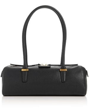 Rag & Bone Elmhurst Box Leather Satchel Bag - Black