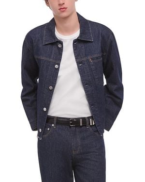 Helmut Lang Raw Hem Trucker - Blue