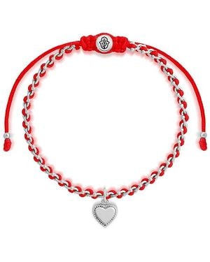 Karma and Luck Boundless Affection String Heart Bracelet - Red