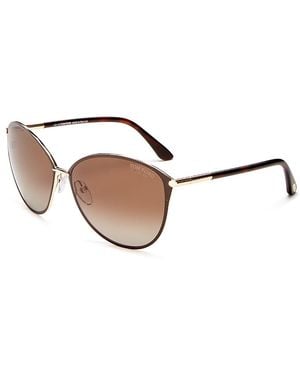 Tom Ford Penelope Polarized Cat Eye Sunglasses, 59Mm - Brown