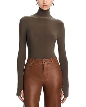 Norma Kamali Turtleneck Bodysuit - Brown