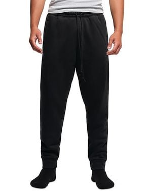 Skims Fleece Lounge Tapered Jogger Pants - Black