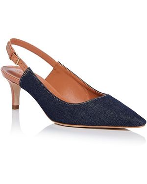 Cinq À Sept Slyvie Denim Slingback Pumps - Blue
