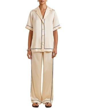 Olivia Von Halle Tilda Silk Pajama Set - Natural