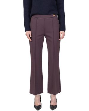 Callas Milano Lola High Density Crepe Stretch Cropped Flare Trouser - Purple