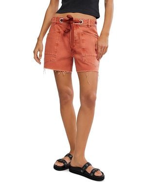Free People Moxie Denim Shorts - Orange