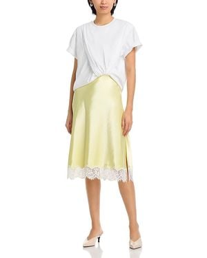 3.1 Phillip Lim Draped T Shirt Slip Combo Dress - Yellow